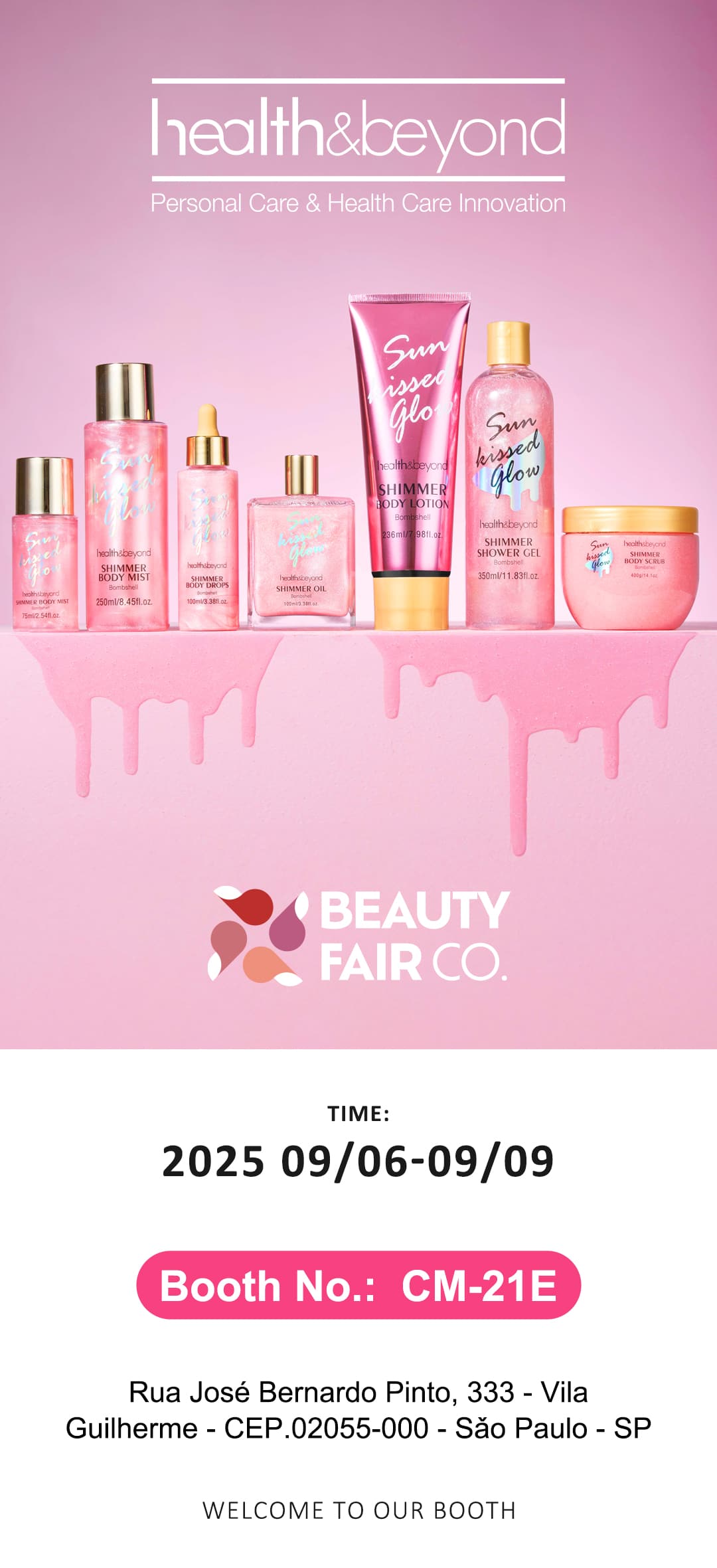 Health & Beyond จัดแสดงผลิตภัณฑ์ดูแลส่วนบุคคลใหม่ๆ มากมายที่งาน Brazil Beauty Expo